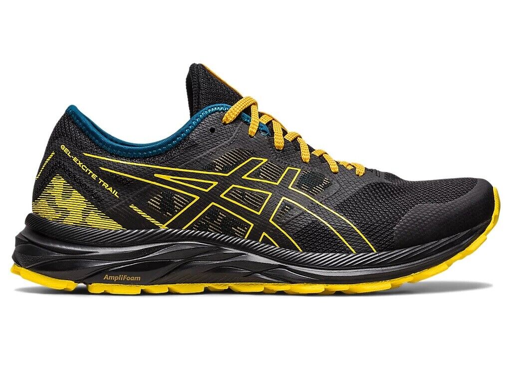 Men's ASICS GEL-EXCITE TRAIL Running Shoes, 1011B194 003 Multi Sizes Black/Golden Yellow