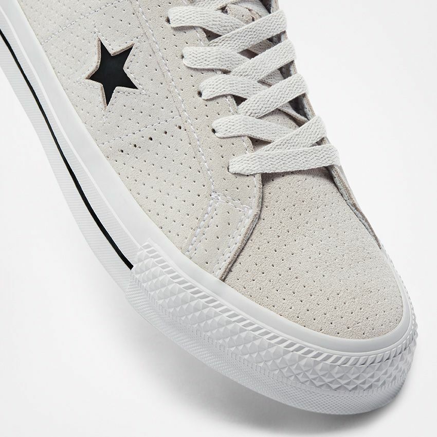 Converse CONS Perforated Suede One Star Pro Skate Shoe, 170072C Multi Sizes Pale Putty/White/White