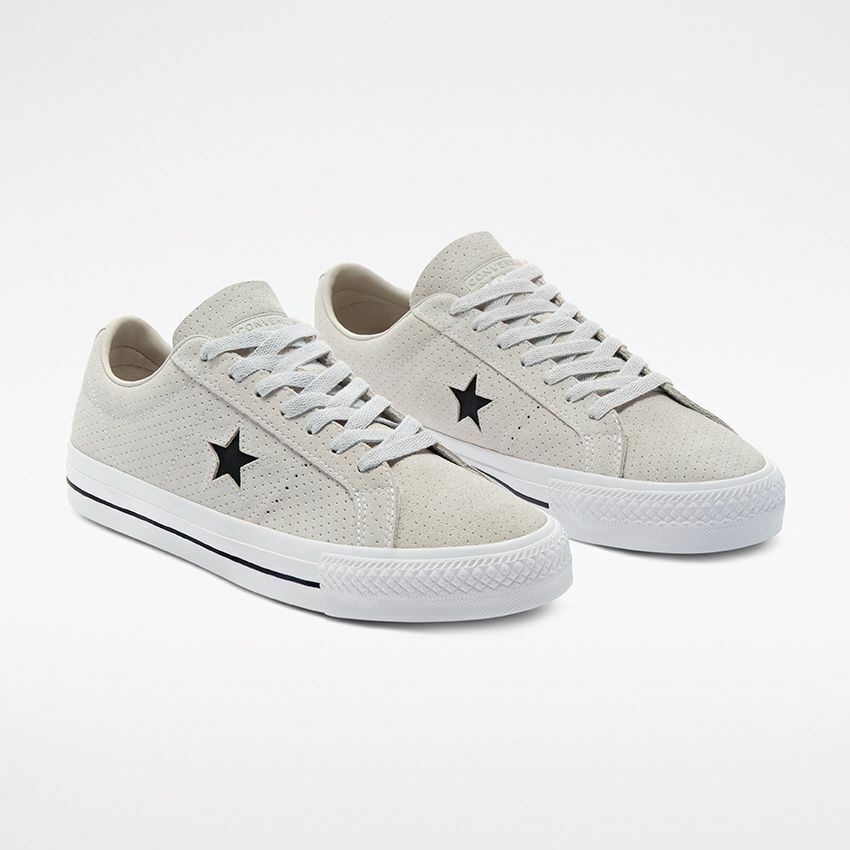 Converse CONS Perforated Suede One Star Pro Skate Shoe, 170072C Multi Sizes Pale Putty/White/White