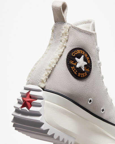 Converse Run Star Hike Sherpa Trim Hi Top Boot, 172499C Multi Sizes Mouse/Black/