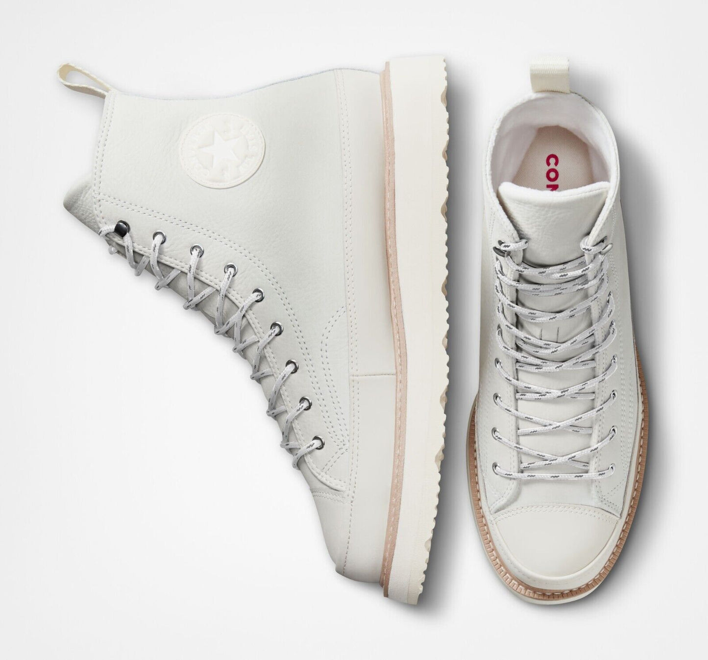 Converse Chuck Taylor Crafted Hi Top Boot, 173212C Multi Sizes Egret/Natural Ivory/Prime Pink