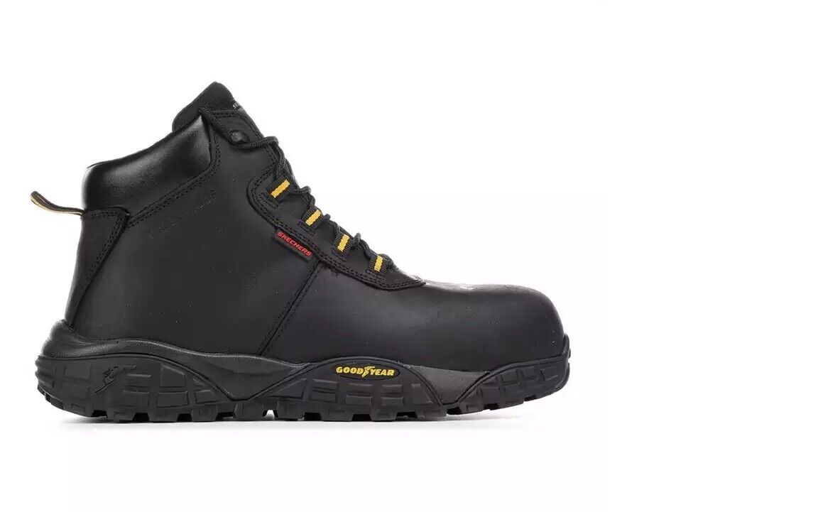 Men's SKECHERS Work Treadix Trental Goodyear Boot, 200083 /BLK Multi Sizes Black