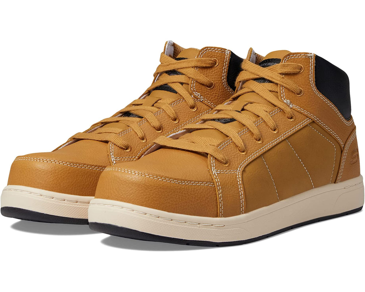 Men's SKECHERS Work Watab Wessit Leather Boot, 200198 /WTN Multi Sizes Wheat
