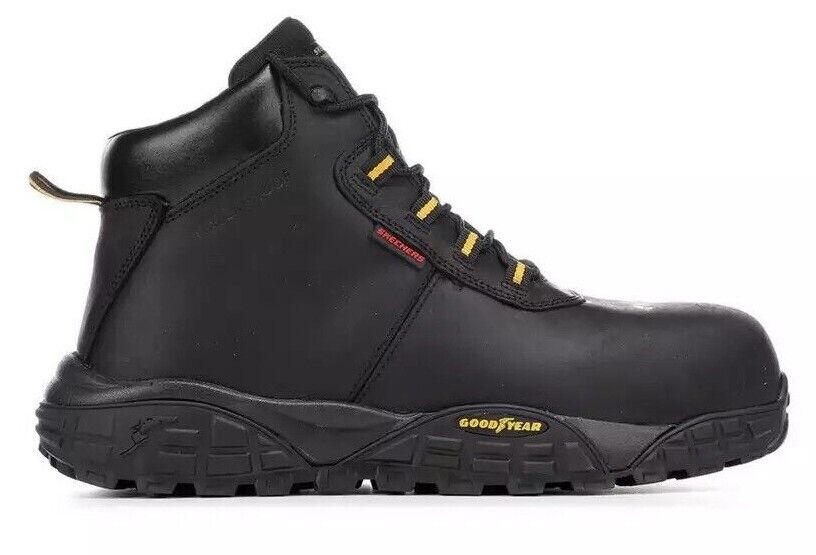 Men's SKECHERS Work Treadix Trental Goodyear Boot, 200083 /BLK Multi Sizes Black