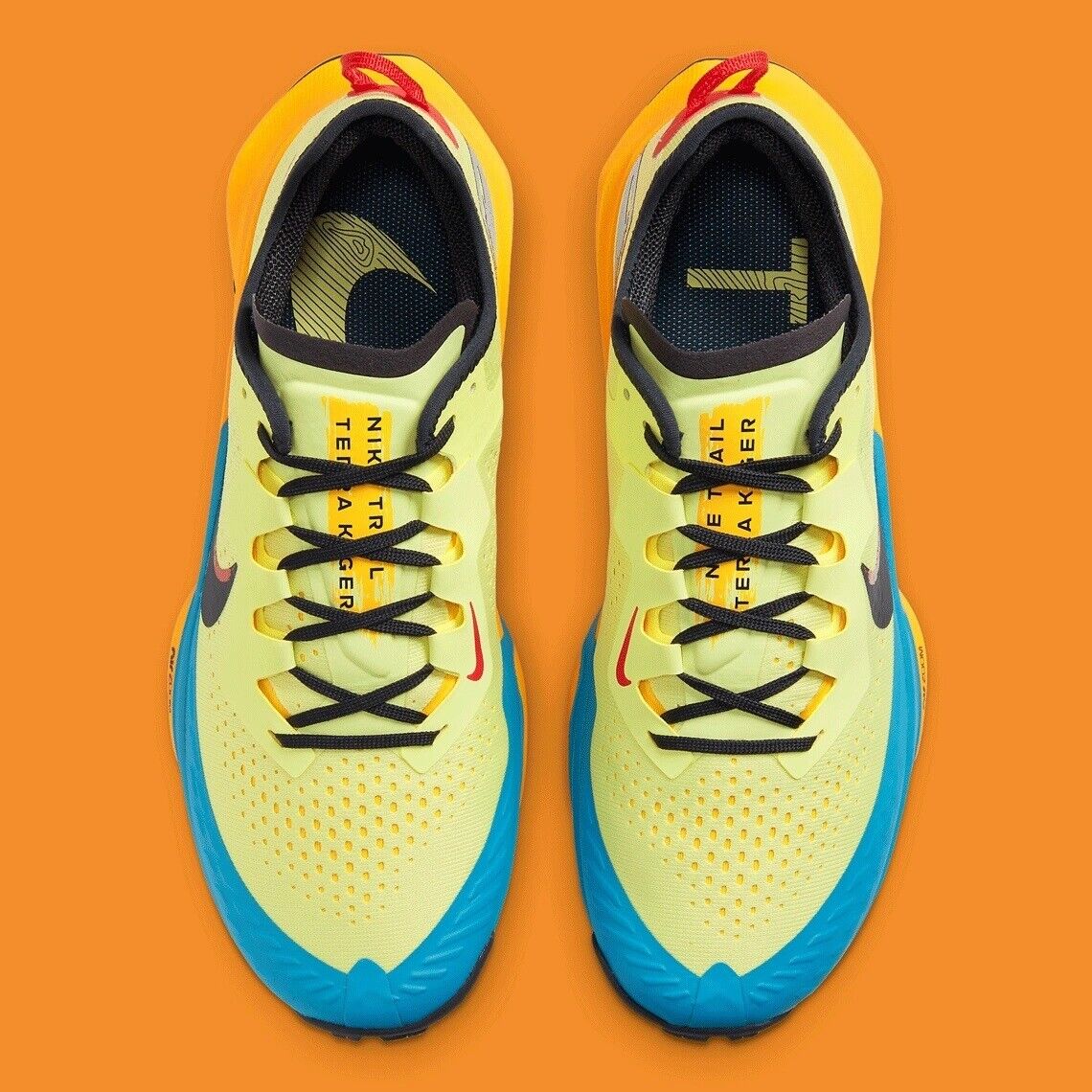 Men's Nike Air Zoom Terra Kiger 7 Trail Running Shoes, CW6062 300 Multi Sizes LimeLight/Off Noir/Laser Blue