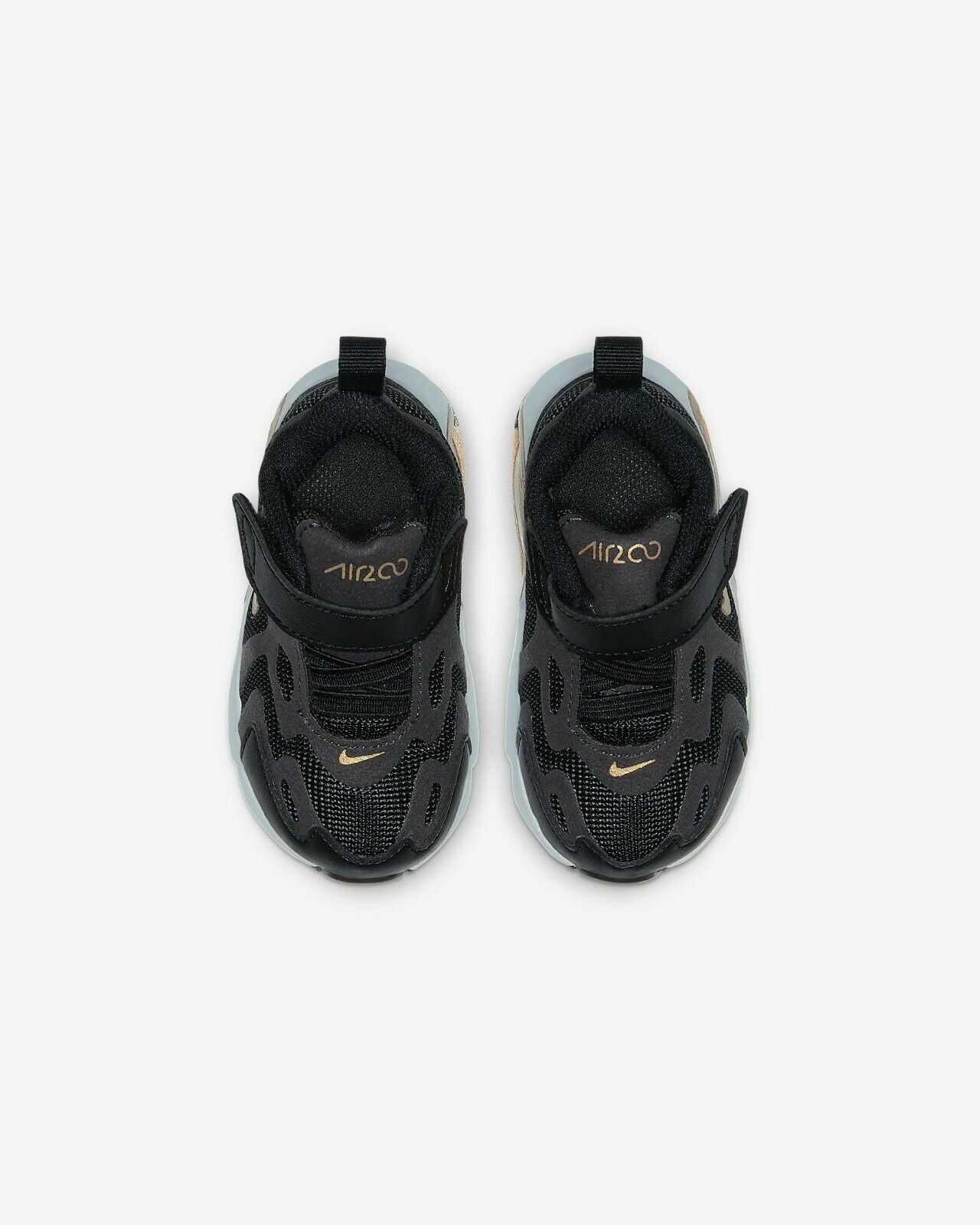 Nike Kids Air Max 200 (TD) (Infant/Toddler), AT5629 003 Size 6C Black/Anthracite/White/Metallic Gold