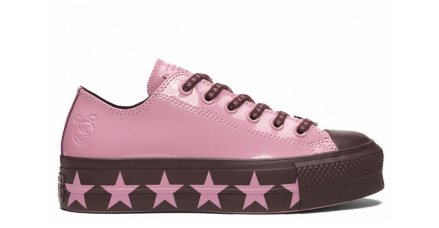 Women's Converse Miley Cyrus Chuck Taylor All Star Lift Low, 563718C Mult Sizes Pink/Dark Burgundy/Pink