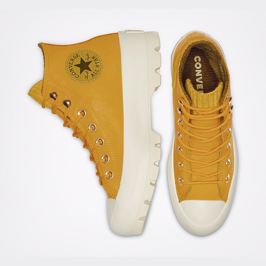 Women's Converse Chuck Taylor All Star Leather Gore-Tex Lugged Waterproof Winter Boot, 565005C Multi Sizes Gold Dart/Olive Flak/Egret