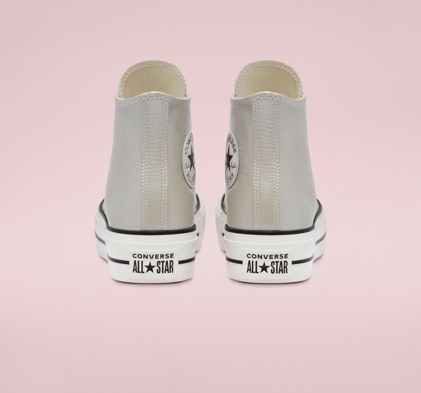 Converse Chuck Taylor All Star Metallic Platform Hi, 569238C Multi Sizes Silver/