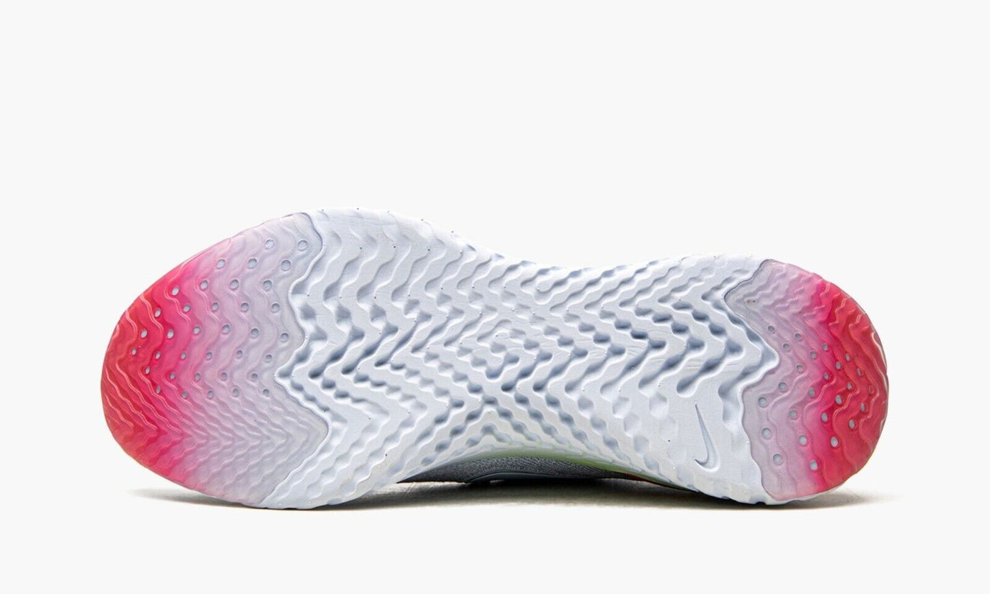 Men's Nike Epic React Flyknit 2 Running Shoes, BQ8928 453 Multi Sizes Hydrogen Blue/Sapphire-Lime Blast-Hyper Pink-Blue Tint