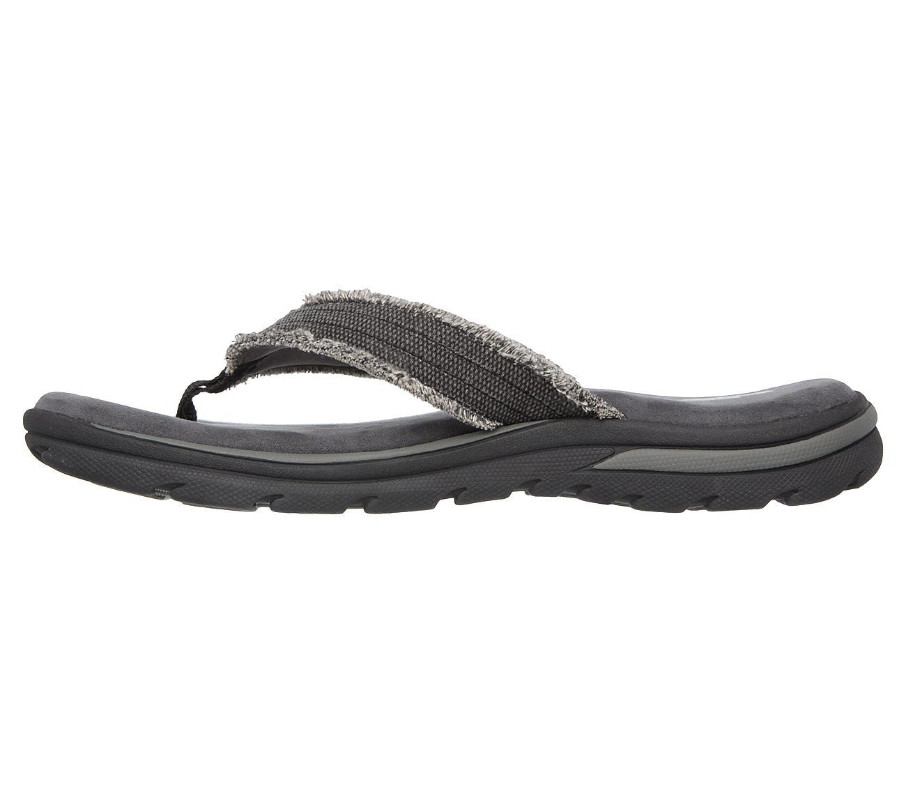 Men's Skechers Relaxed Fit: Supreme - Bosnia Sandals, 64152 /BLK Multiple Sizes Black