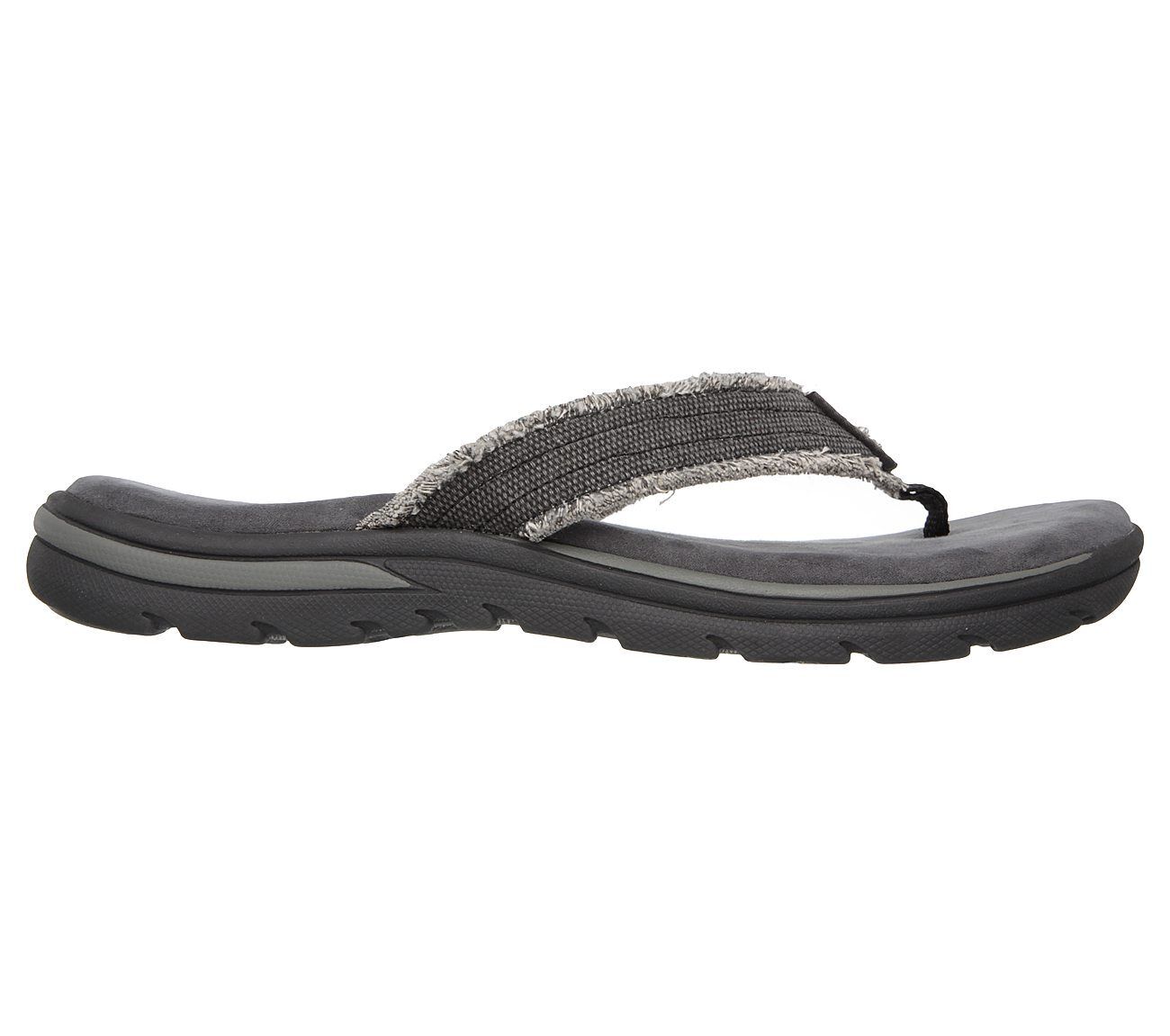 Men's Skechers Relaxed Fit: Supreme - Bosnia Sandals, 64152 /BLK Multiple Sizes Black