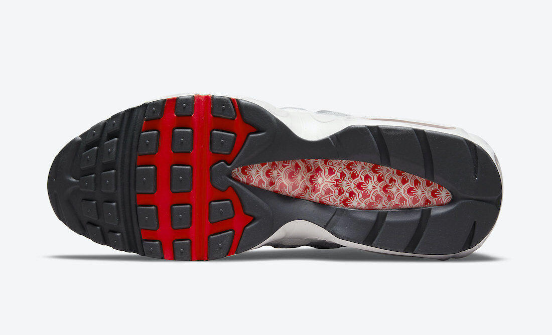 Men's Nike Air Max 95 QS Japan Running Shoes, DH9792 100 Multi Sizes Summit White/Off Noir/Light Smoke Grey/Chile Red