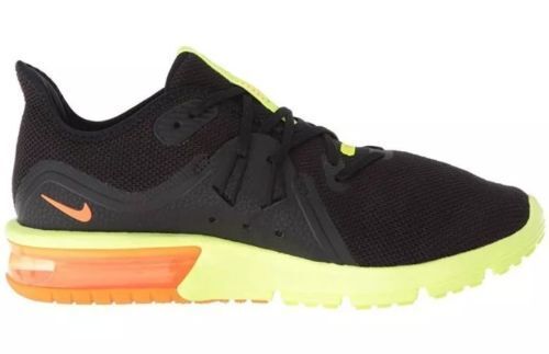Men's Nike Air Max Sequent 3 Running Shoes, 921694 012 Multi Sizes Black/Total Orange/Volt