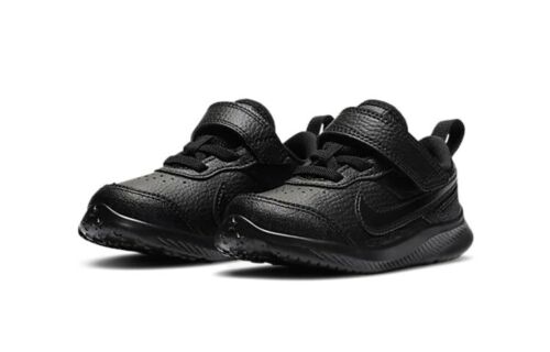Nike Kids Varsity Leather (TDV) (Infant/Toddler), CN9397 001 Multi Sizes Black/Black/Black
