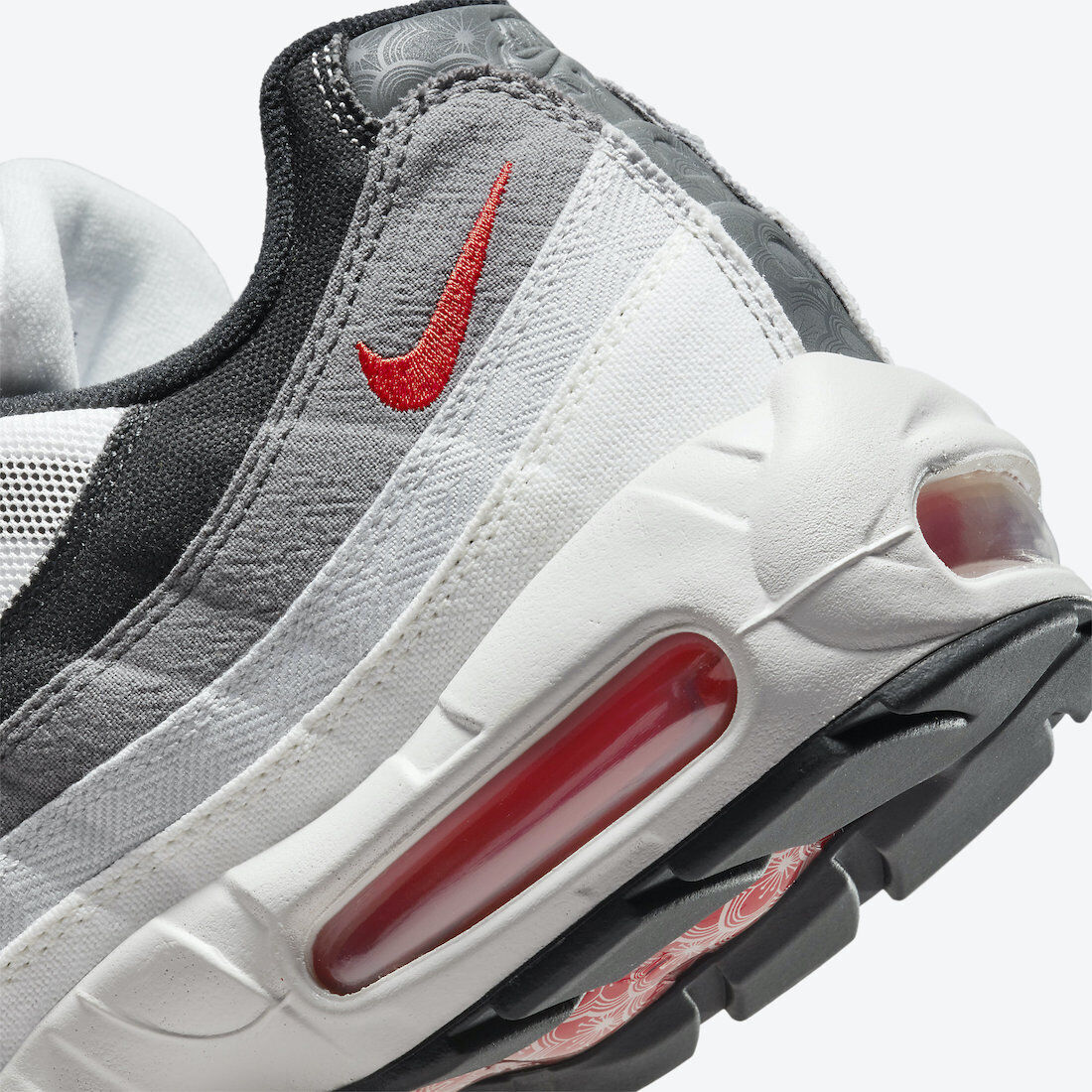 Men's Nike Air Max 95 QS Japan Running Shoes, DH9792 100 Multi Sizes Summit White/Off Noir/Light Smoke Grey/Chile Red