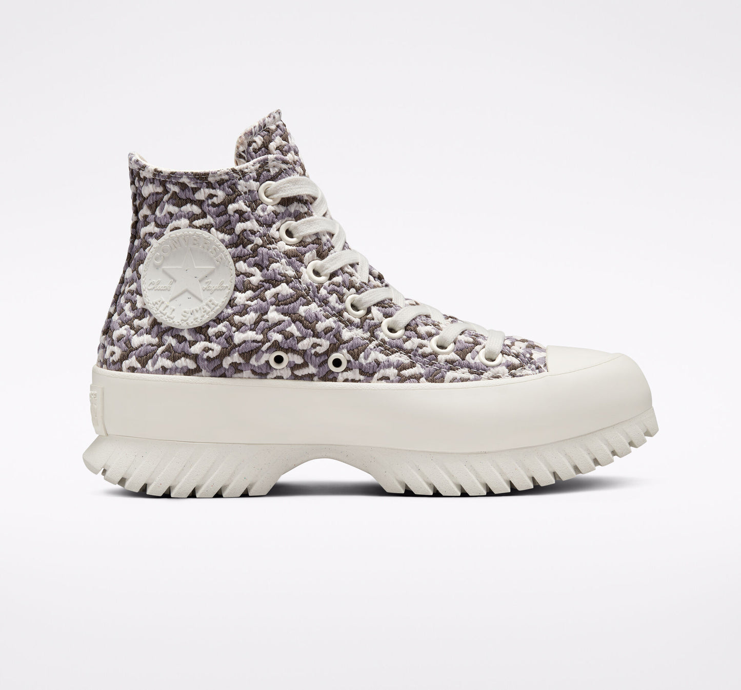 Converse CHUCK TAYLOR All Star Lugged 2.0 Jacquard Shoe High Top Shoe, A00877C Sizes Sand Dune/Egret/Egret