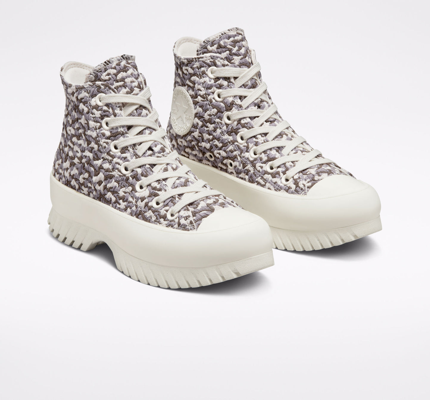 Converse CHUCK TAYLOR All Star Lugged 2.0 Jacquard Shoe High Top Shoe, A00877C Sizes Sand Dune/Egret/Egret