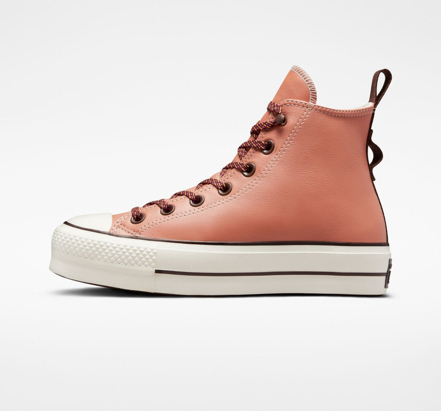 Women's Converse Chuck Taylor All Star Lift Platform Tonal Leather Hi Top Shoe, A03741C Multi Sizes Terra Blush/Egret/Dark Root