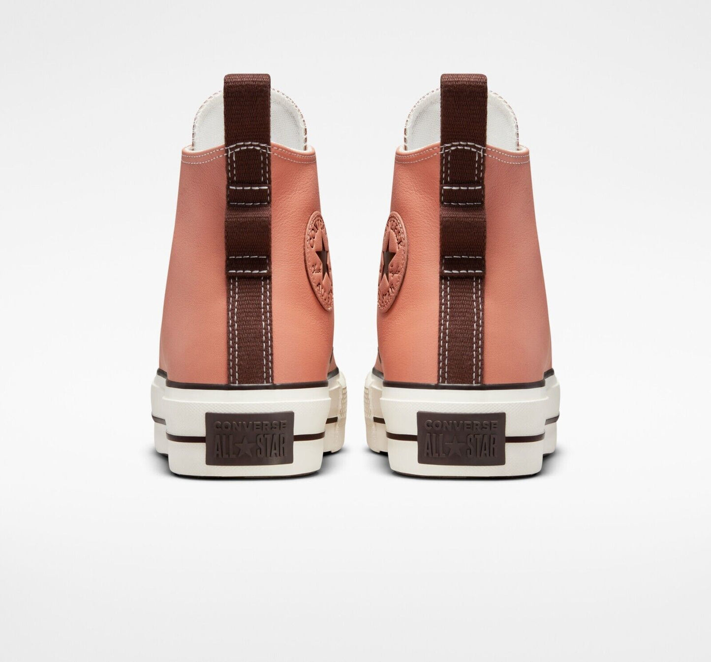 Women's Converse Chuck Taylor All Star Lift Platform Tonal Leather Hi Top Shoe, A03741C Multi Sizes Terra Blush/Egret/Dark Root