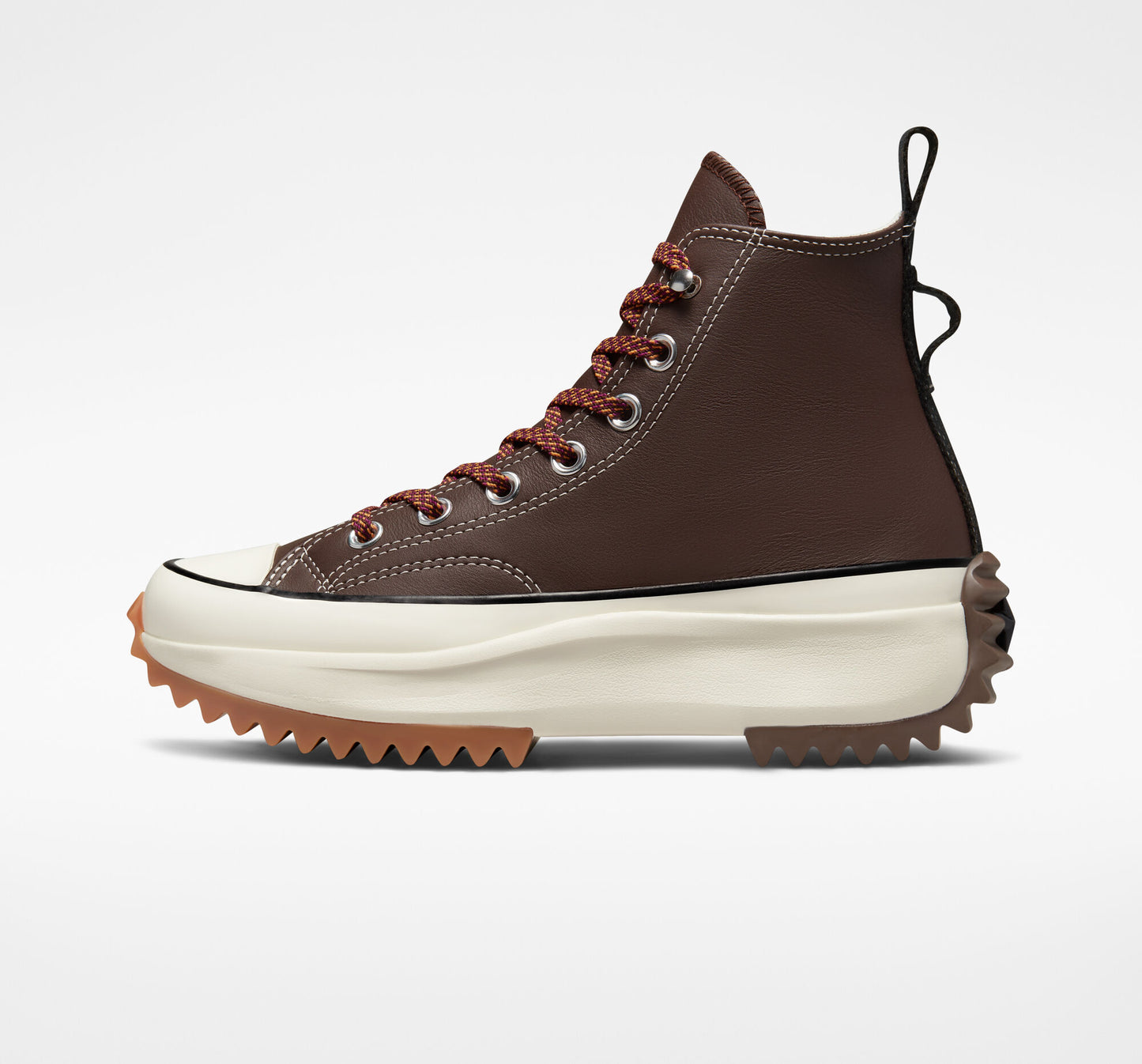 Converse Run Star Hike Platform Leather Hi Top Boot, A03742C Multi Sizes Dark Root/Egret/Black