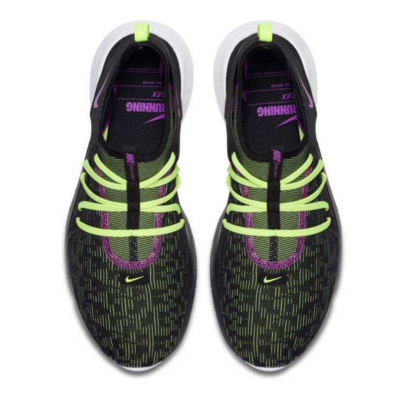 Men's Nike Flex Contact 3 Running Shoes, AQ7484 001 Black/Volt Glow/Hyper Violet