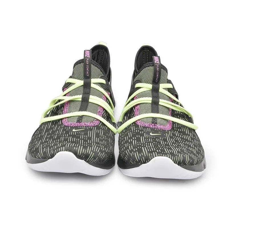 Men's Nike Flex Contact 3 Running Shoes, AQ7484 001 Black/Volt Glow/Hyper Violet