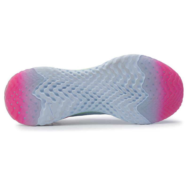 Men's Nike Epic React Flyknit 2 Running Shoes, BQ8928 453 Multi Sizes Hydrogen Blue/Sapphire-Lime Blast-Hyper Pink-Blue Tint