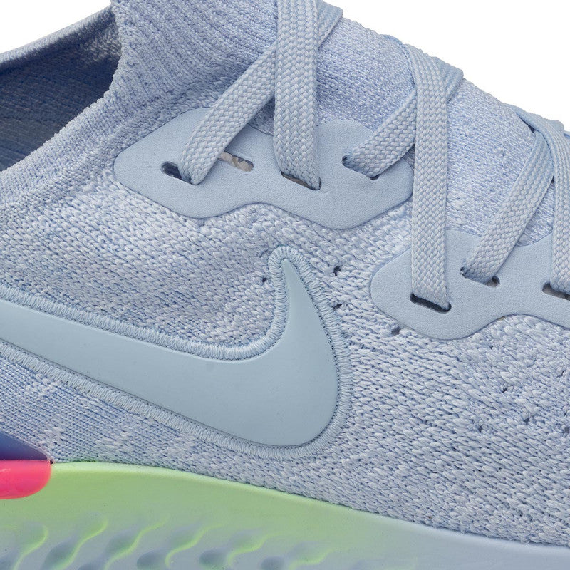 Men's Nike Epic React Flyknit 2 Running Shoes, BQ8928 453 Multi Sizes Hydrogen Blue/Sapphire-Lime Blast-Hyper Pink-Blue Tint