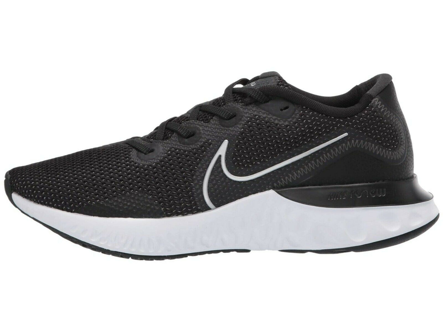 Men's Nike Renew Run Running Shoes, CK6357 002 Multiple Sizes Black/Metallic Silver/White