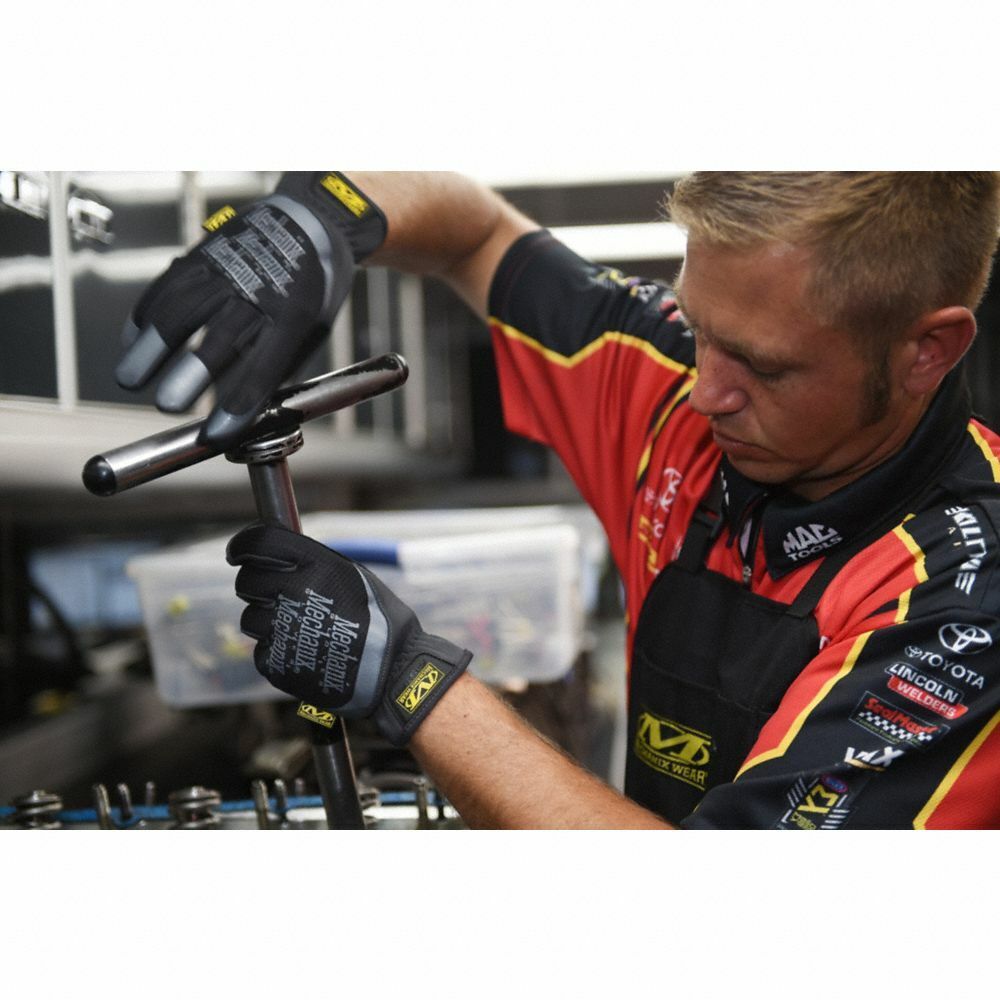 Men's MECHANIX WEAR FASTFIT Synthetic+Leather All purpose Gloves, Black/Gray