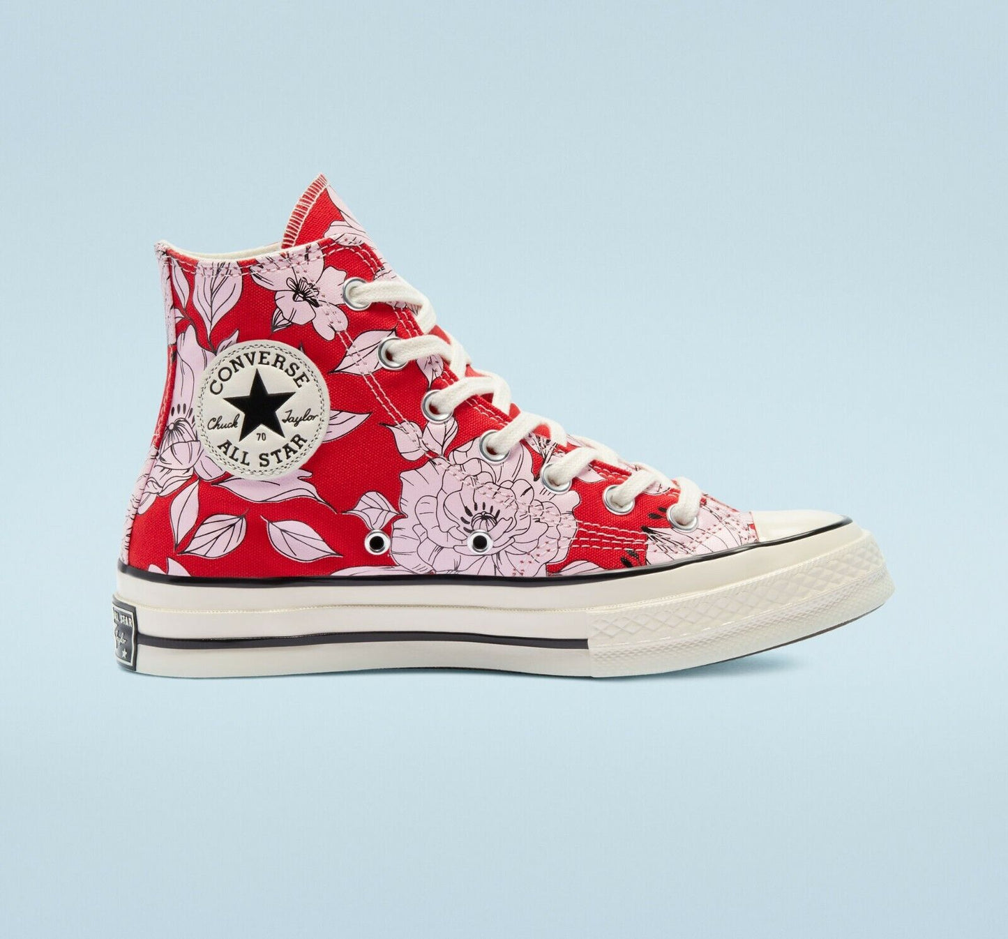 Women's Converse Chuck 70 Vintage Floral Hi Top Shoe, 568373C Multiple Sizes University Red/Cherry Blossom