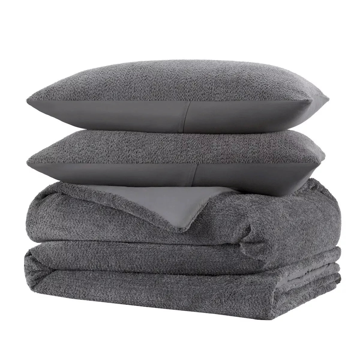 Cococozy 3-piece Bouclé Revers Comforter Set, King 1796197 Multi Colors 106”x92”