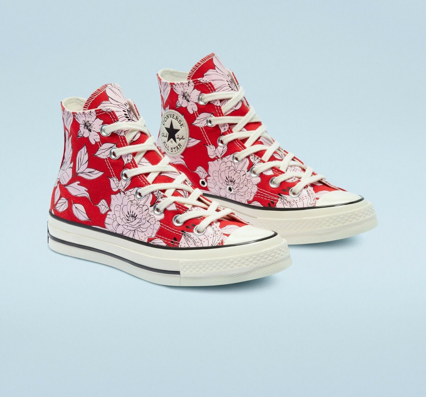 Women's Converse Chuck 70 Vintage Floral Hi Top Shoe, 568373C Multiple Sizes University Red/Cherry Blossom