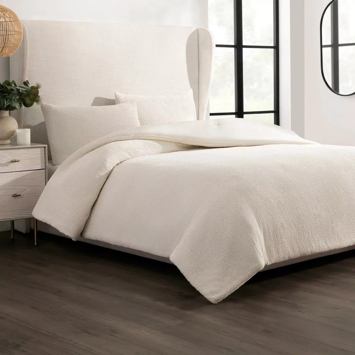 Cococozy 3-piece Bouclé Revers Comforter Set, King 1796197 Multi Colors 106”x92”
