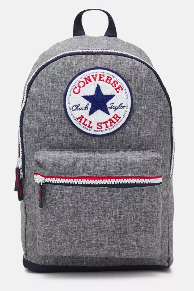 Converse Kids Chenille Chuck Taylor Patch BackPack , 9A5396 042 Dk Grey Heather