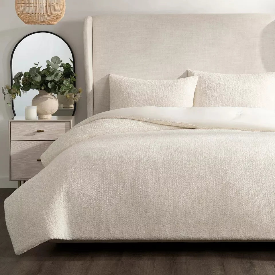 Cococozy 3-piece Bouclé Revers Comforter Set, King 1796197 Multi Colors 106”x92”