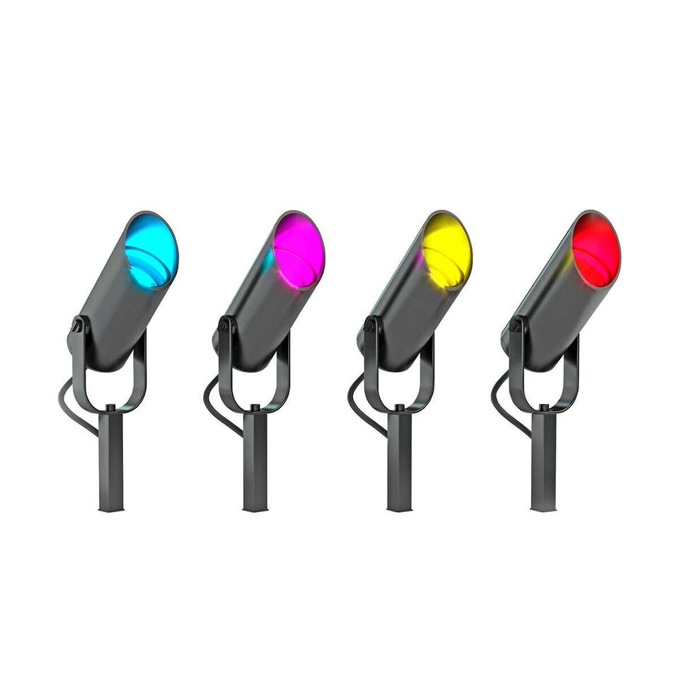 Atomi Smart WiFi LED Color Changing Spot Lights 4 Pack Starter Kit Outdoor NEW