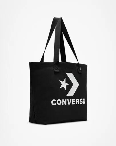 Converse Unisex Star Chevron Tote Bag, 10024675-A01 Converse Black/White