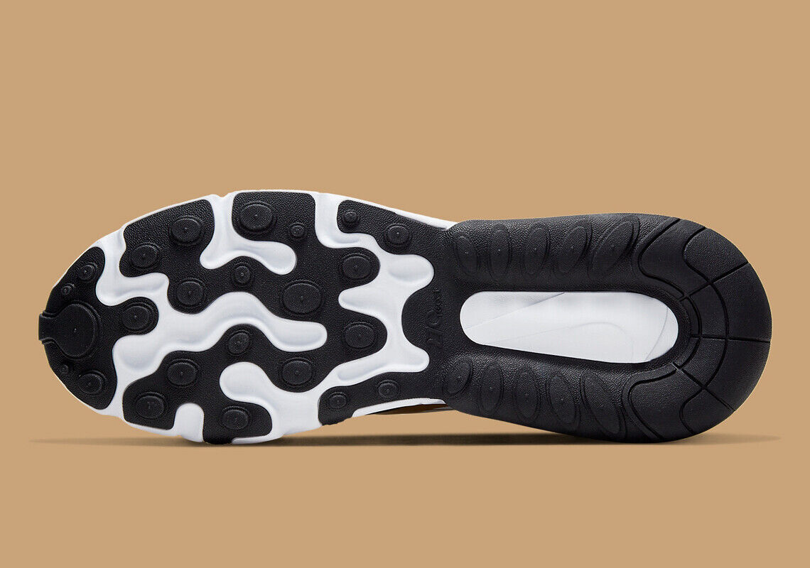 Men's Nike Air Max 270 React Running Shoes, CW7298 100 Multi Sizes White/Metallic Gold/Black