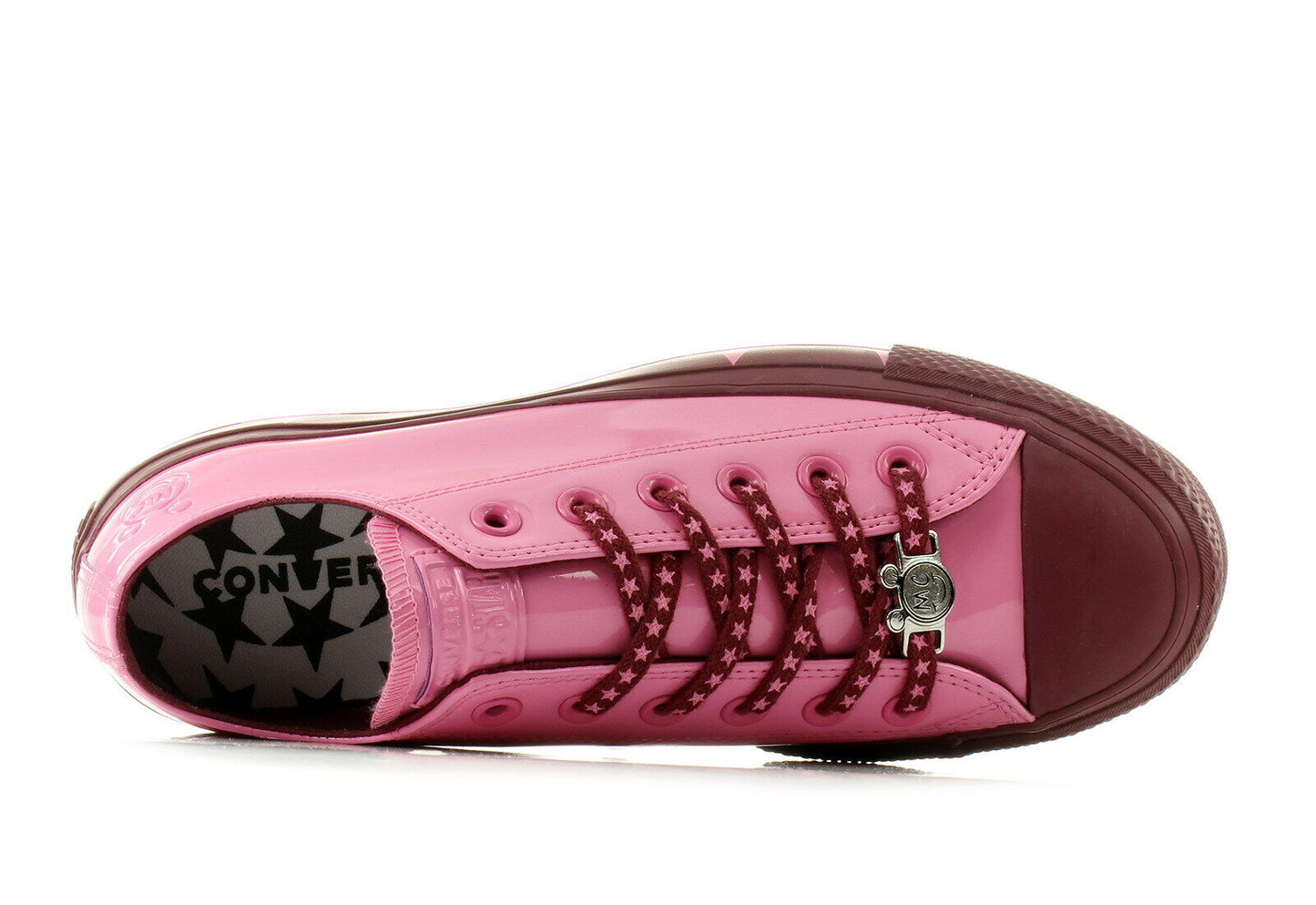 Women's Converse Miley Cyrus Chuck Taylor All Star Lift Low, 563718C Mult Sizes Pink/Dark Burgundy/Pink