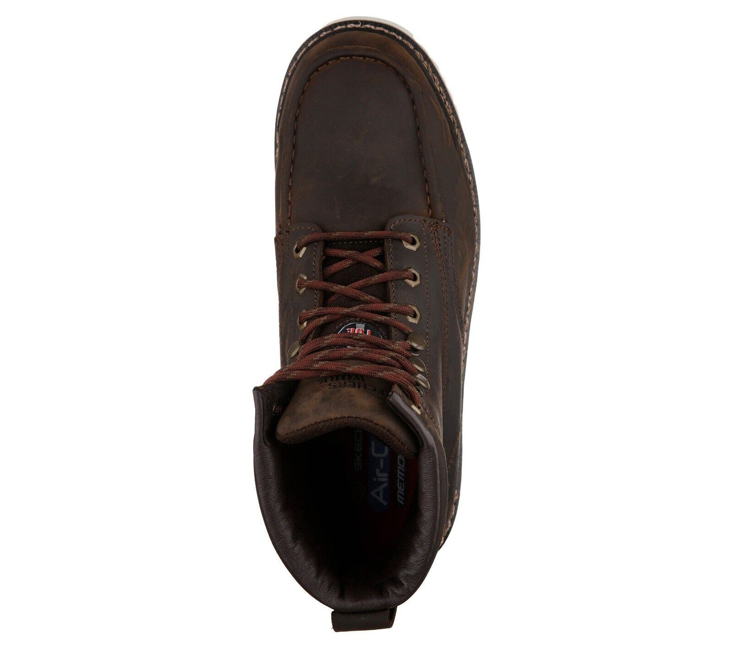 Men's SKECHERS Work Pettus Chirk Leather Boot, 77154 /CDB Multi Sizes Brown