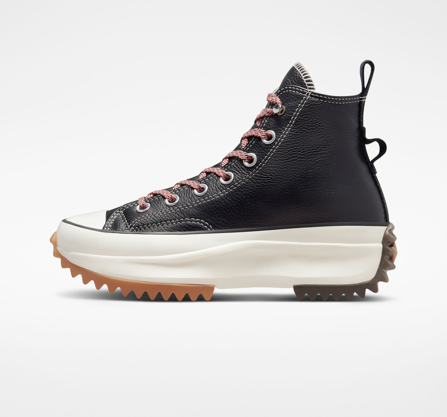 Converse Run Star Hike Platform Leather Hi Top Boot, A04306C Multi Sizes Black/G