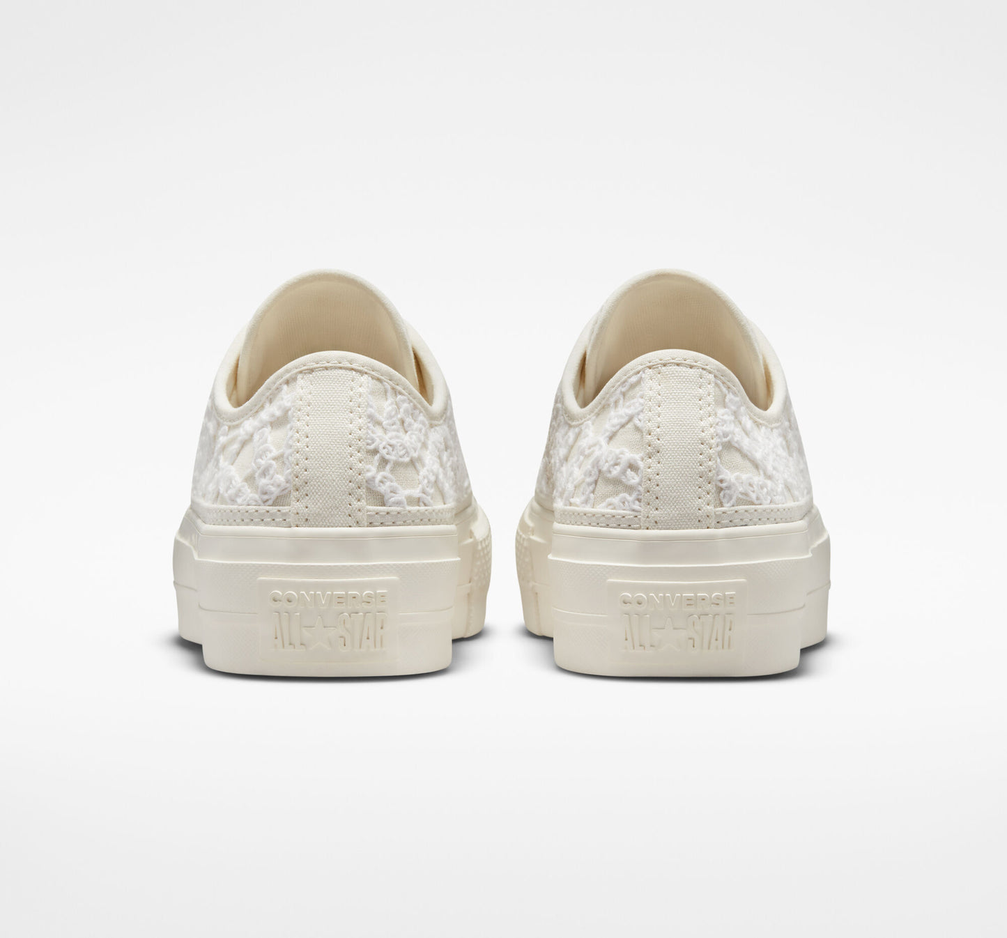 Women's Converse Chuck Taylor All Star Lift Platform Daisy Cord Ox Low Top Shoes, A05007C Multi Sizes White/Egret/Egret