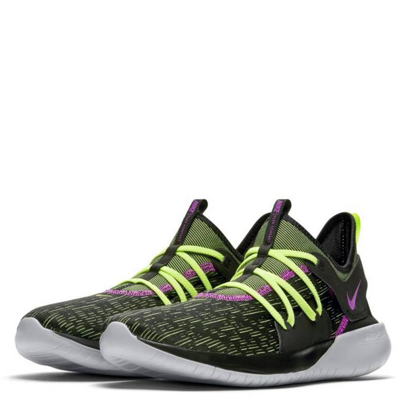 Men's Nike Flex Contact 3 Running Shoes, AQ7484 001 Black/Volt Glow/Hyper Violet