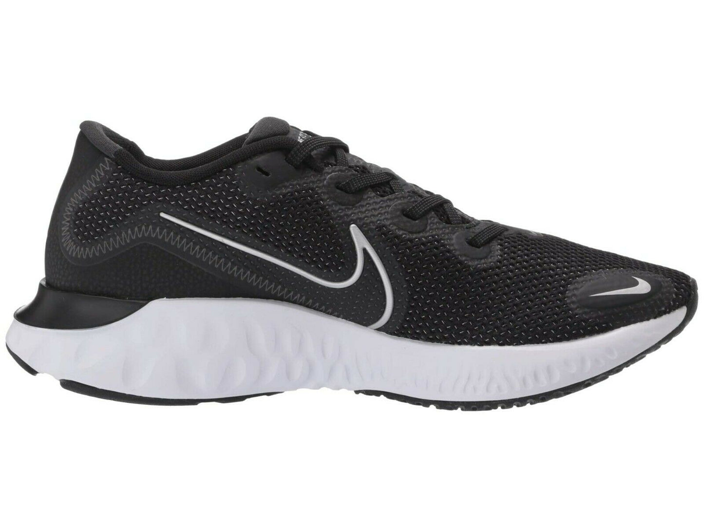 Men's Nike Renew Run Running Shoes, CK6357 002 Multiple Sizes Black/Metallic Silver/White