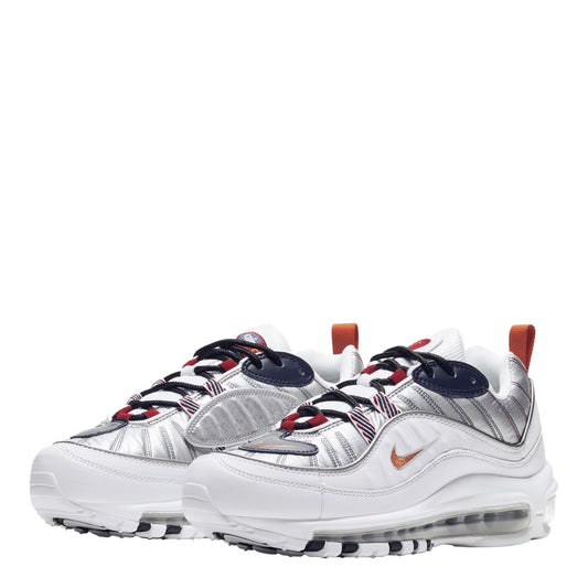 Women's Nike Air Max 98 Premium Running Shoes, CQ3990 100 Multi Sizes White/Starfish/Wolf Grey