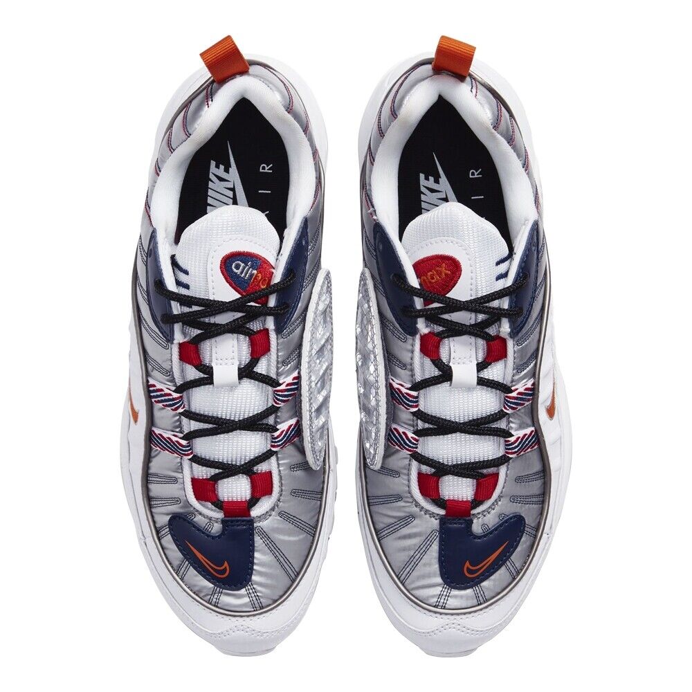 Women's Nike Air Max 98 Premium Running Shoes, CQ3990 100 Multi Sizes White/Starfish/Wolf Grey