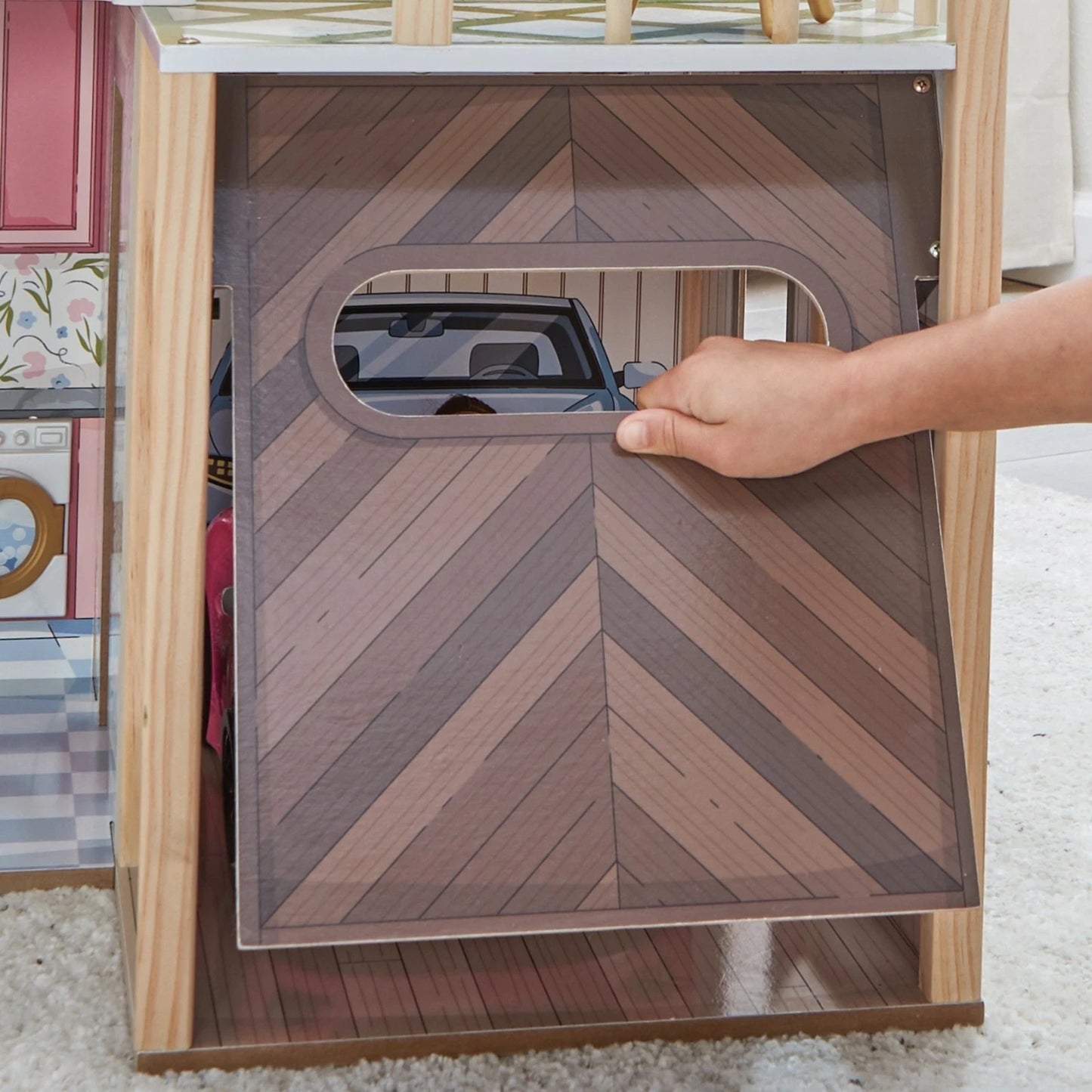 New Kidkraft Lakeview Villa Wooden 59" Dollhouse & Greenhouse, 13 Play Pls 20656