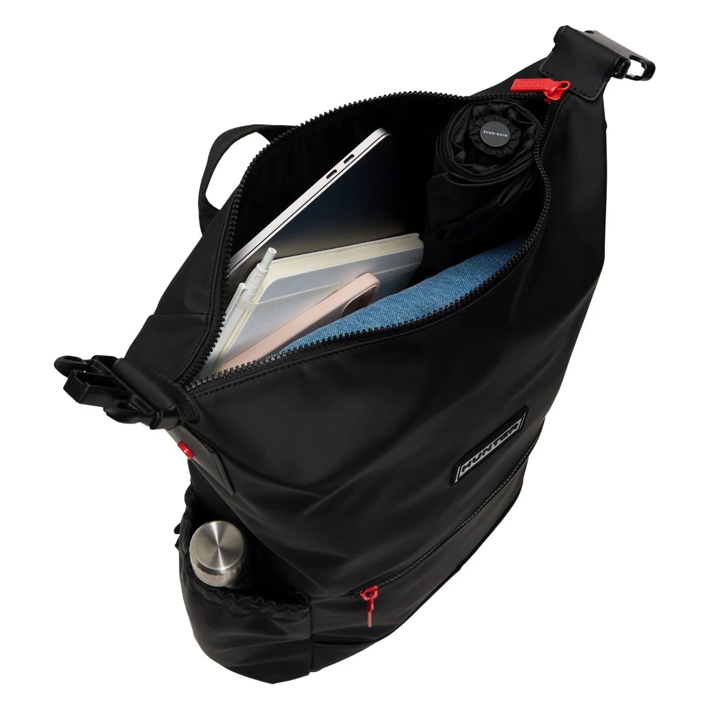 New Hunter Top Clip Soft Shell WR Backpack, QT-308 Black 4.92"Wx10.83"Lx14.96"H